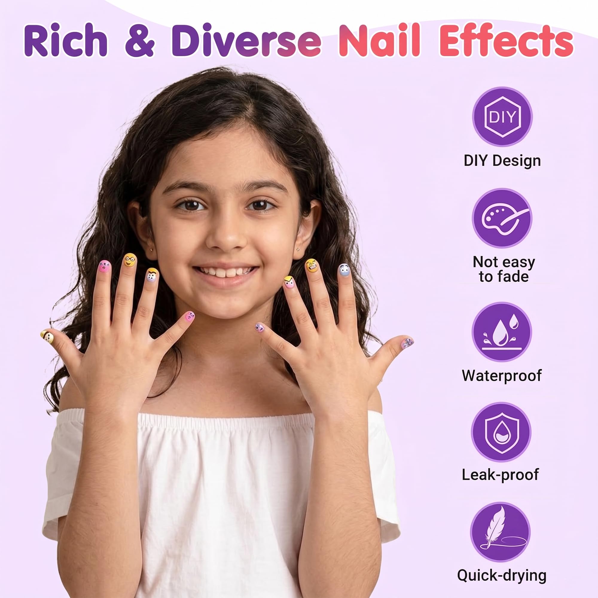 Kidology 12 Colors DIY Nail Art Pens Set | 0.5mm Ultra Fine Nail Art Marker Pens | Quick Dry Waterproof Nail Polish Pens for DIY Nail Painting | Nail Art Kit for Women & Kids — Amazon image 9