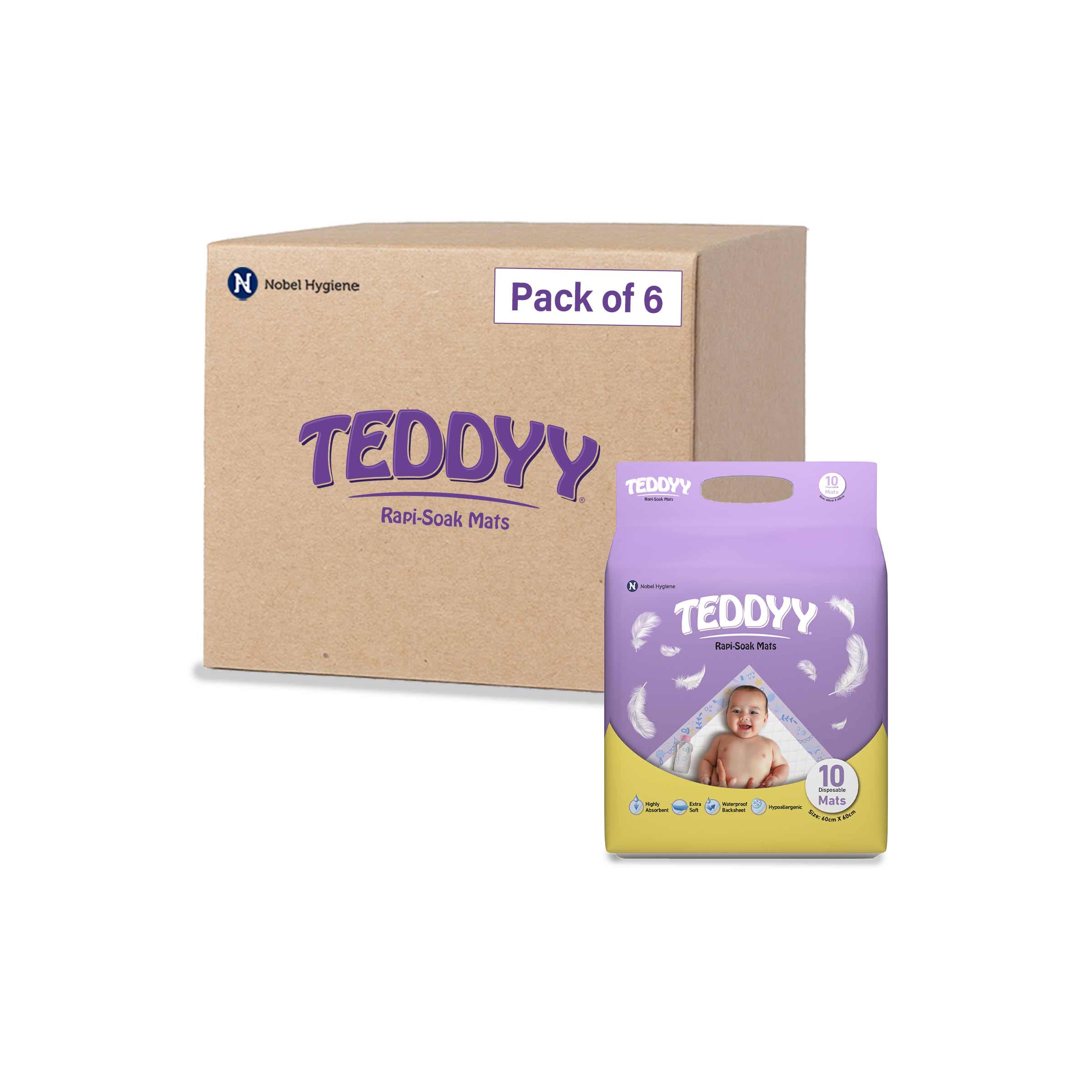 TEDDYY Baby Disposable Rapi-Soak Mats Size - 60 X 60 cm (60) (B07V6KJXQJ) Amazon Price History, Amazon Price Tracker