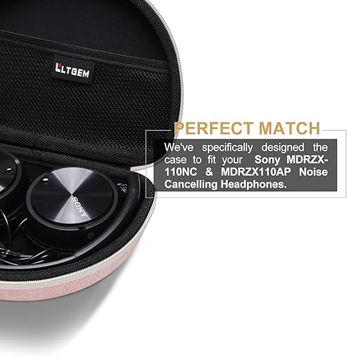 Miniatura 5 de LTGEM Funda rígida para auriculares Sony MDR-ZX110ZX110APZX110NCZX310AP con cable, para auriculares iClever BTH22 para niños, bolsa de