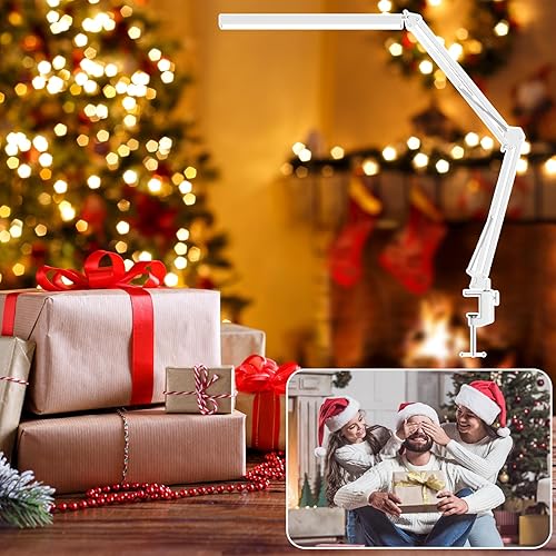 Miniatura 8 de Lámpara LED de escritorio, lámpara de mesa de manicura, luz de dibujo para cuidar los ojos, lámpara de mesa de oficina regulable con 3 modos de