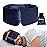 iCooBreeze 100% Natural Silk Eye Mask for Women Men, Soft Pressureless Cooling Blackout Eye Covers for Sleeping, Large Size Sleep Mask fits All Heads Adjustable, 1PC, Navy Blue