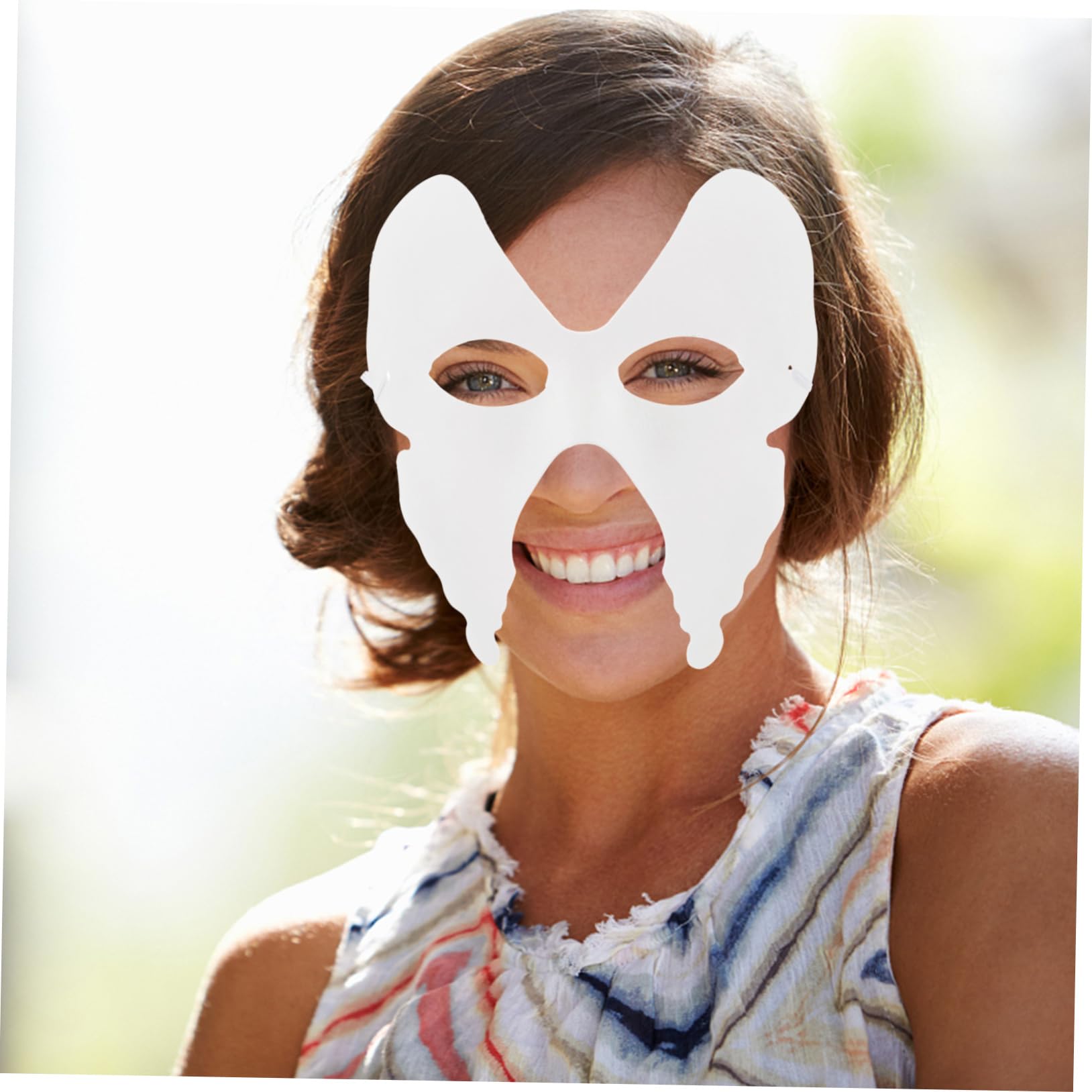 Toyvian 24pezzi Maschere Di Carta Fai Da Te Da Decorare Di Maschere Vuote Forma Di Farfalla Per Feste e Carnevali Per Attività Creative e Cosplay