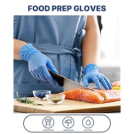 Schneider Blue Vinyl Synthetic Exam Gloves, XL, Box of 50, 4-mil, Powder-Free, Latex-Free, Non-Sterile, Disposable Gloves