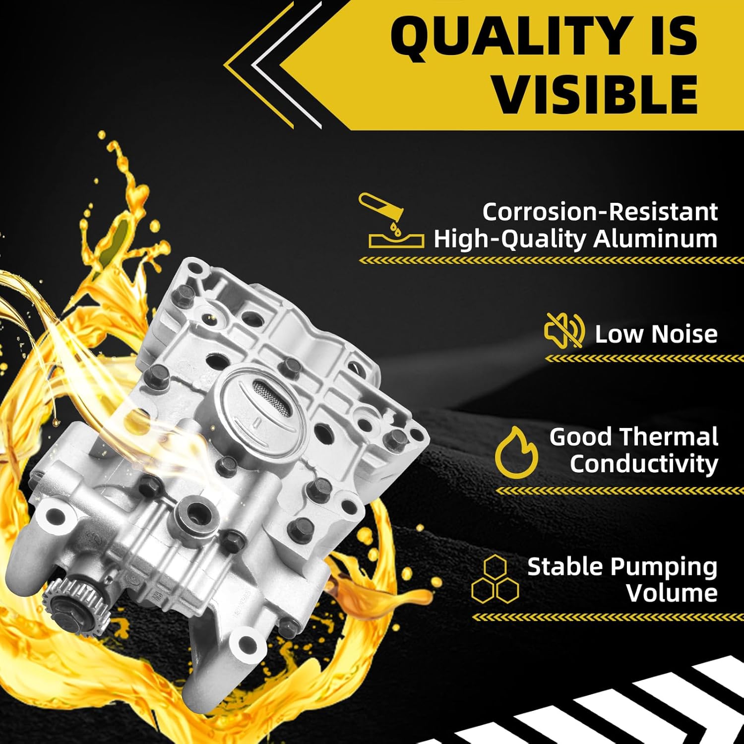 233002G410 Teeth Engine Oil Pump Assembly Compatible with Hyundai Santa Fe Sport 2013-2018，Tucson 2015-2020 Sonata 2015，Kia Sportage 2.4L Replace 23300-2G400