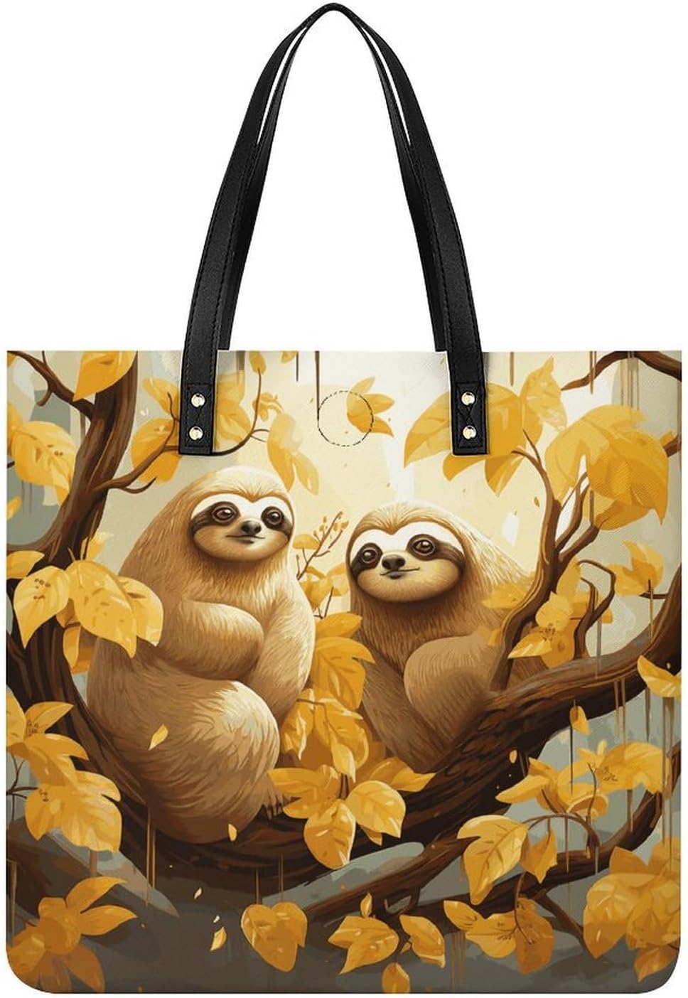 Cute Cartoon Sloths Handbags Large Capacity, Tote Bag Stylish Slouchy, Shoulder Bags for Work Beach Travel And Shopping Grocery.