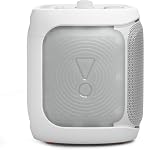 JBL PartyBox On-The-Go 2 - Portable Party Speaker with one Wireless Digital mic, Handle and a Shoulder Strap, Dynamic lightshow, Up to 15 Hours Playtime, Splash Proof & Auracast™ (White)