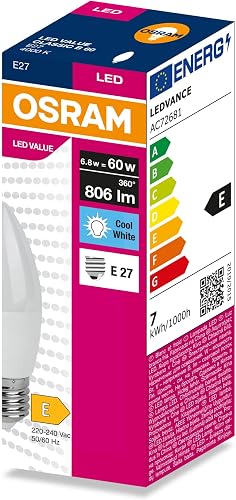 Osram LED VALUE CLASSIC B 60 6.8W/3000K E27