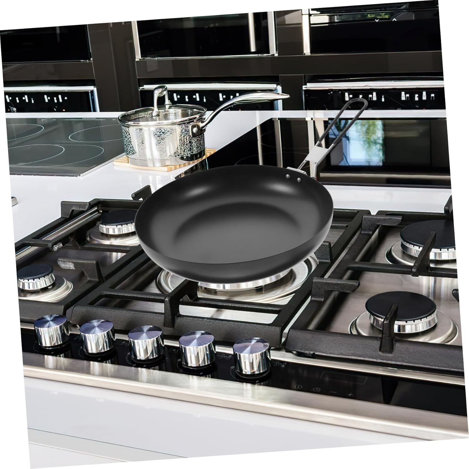 Happyyami Portable Non-Stick Frying Pan Lightweight Folding Cooking Pot for Outdoor Camping Hiking and Picnics BBQ and Grilling