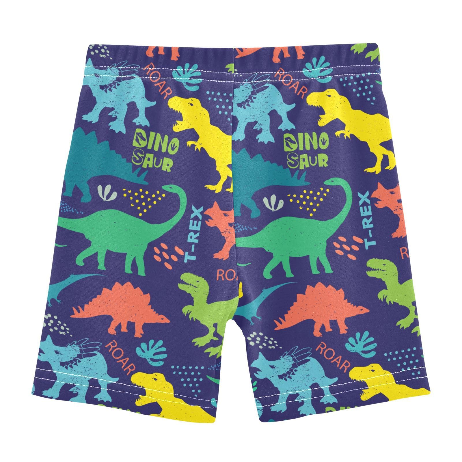 JHKKU Girls Dinosaurs Shorts Cotton Cartwheel Bike Kids Biker Under Dress Dance Short Girl Clothes 8Y