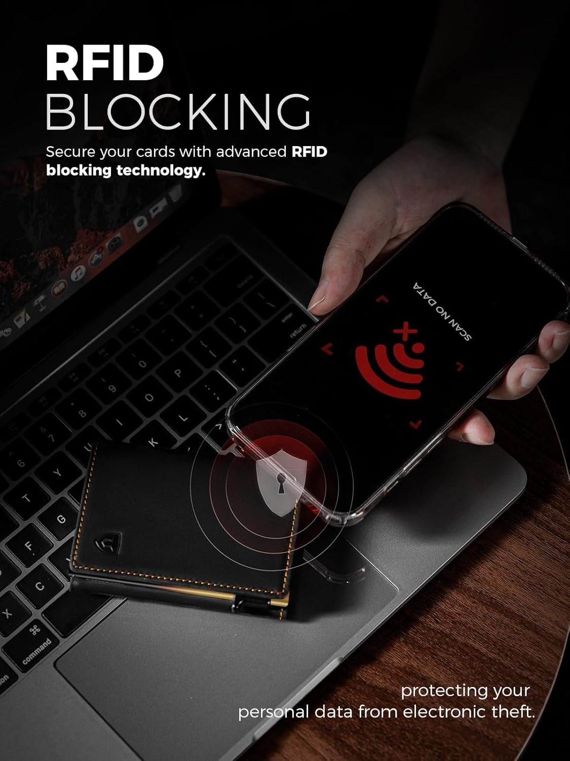 LORZOR AirTag Wallet - Full Grain Leather, Mens Minimalist Wallet with Apple Air Tag Holder, Slim Smart Pop up Card Case, ID Window, RFID Blocking, Front Pocket (AirTag Not Included) - Image 7