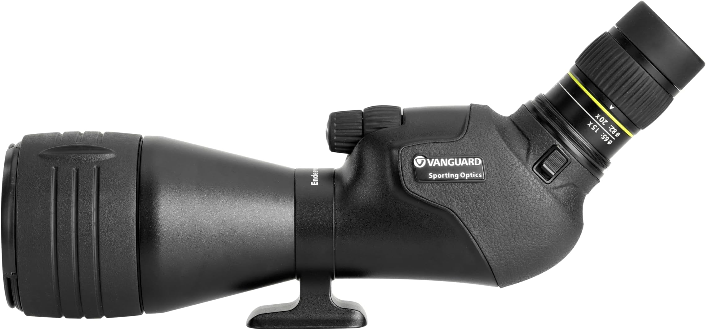 VANGUARD Endeavor HD 82A Angled Spotting Scope with 20-60x Zoom Eyepiece and Stay-On Case Black