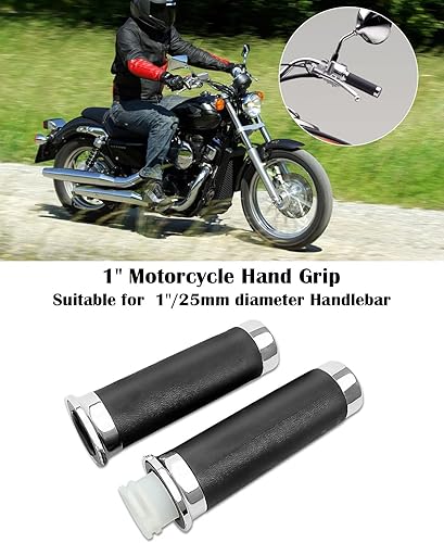 Miniatura 2 de Empuñadura de mano para motocicleta de 1 pulgada y 0.984 in para Honda VT XVS Shadow 400/600/750, empuñaduras de manillar para cable de acelerador
