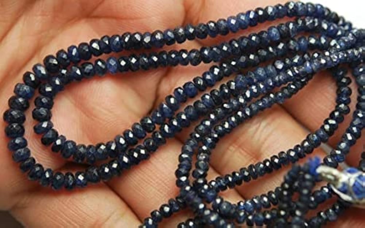 Saphir bleu de Birmanie rondelles facettées 5-3mm LKBEADS pour création bijoux
