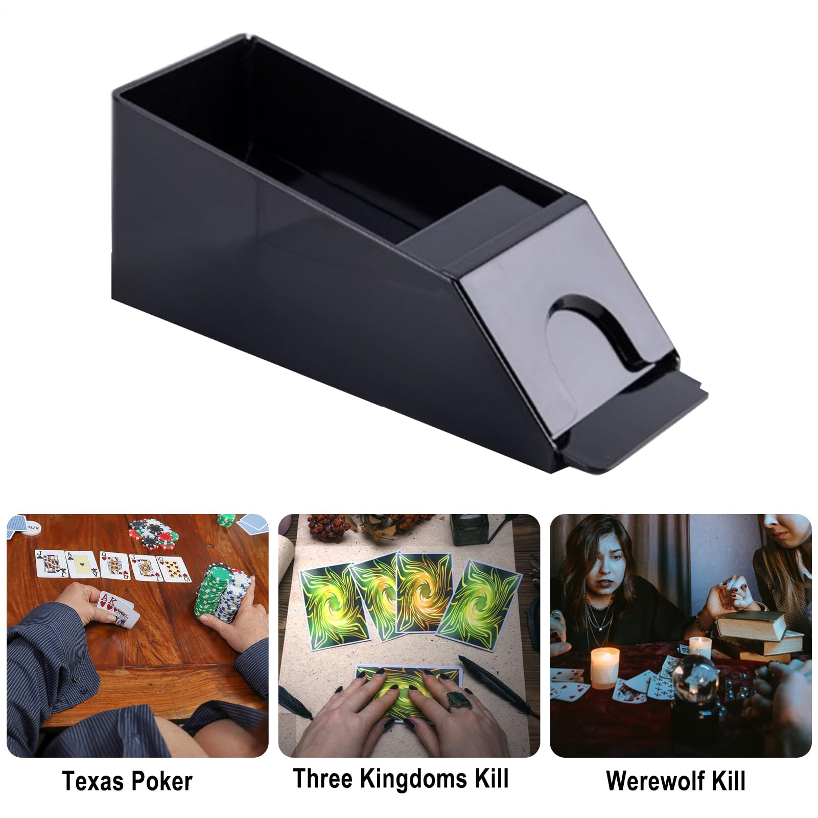 Générique Sabot À Cartes – Dispositif De Distribution À 4 Ou 6Jeux | Distributeur Réutilisable pour Jeux DeTable De, Texas Holdem Blackjack, Salle DeJeux Familiale À Domicile, Accessoire