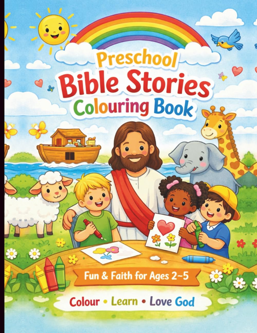 Preschool Bible Stories Colouring Book: Fun & Faith for Ages 2–5