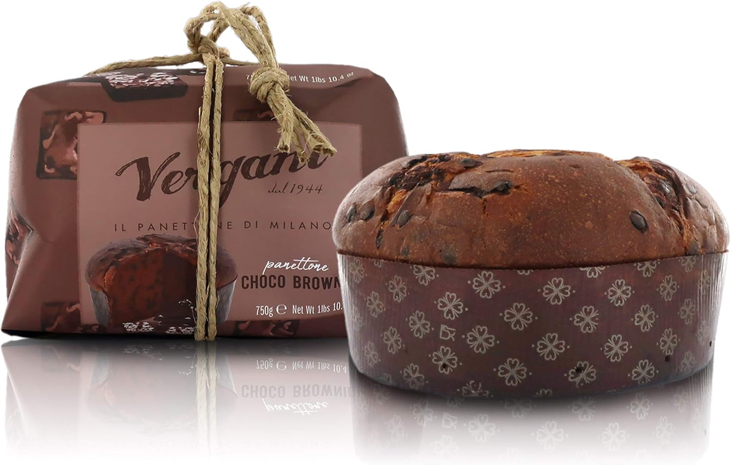 Vergani Panettone de Chocolate con Trocitos de Brownie en la Masa - 750 Gramos