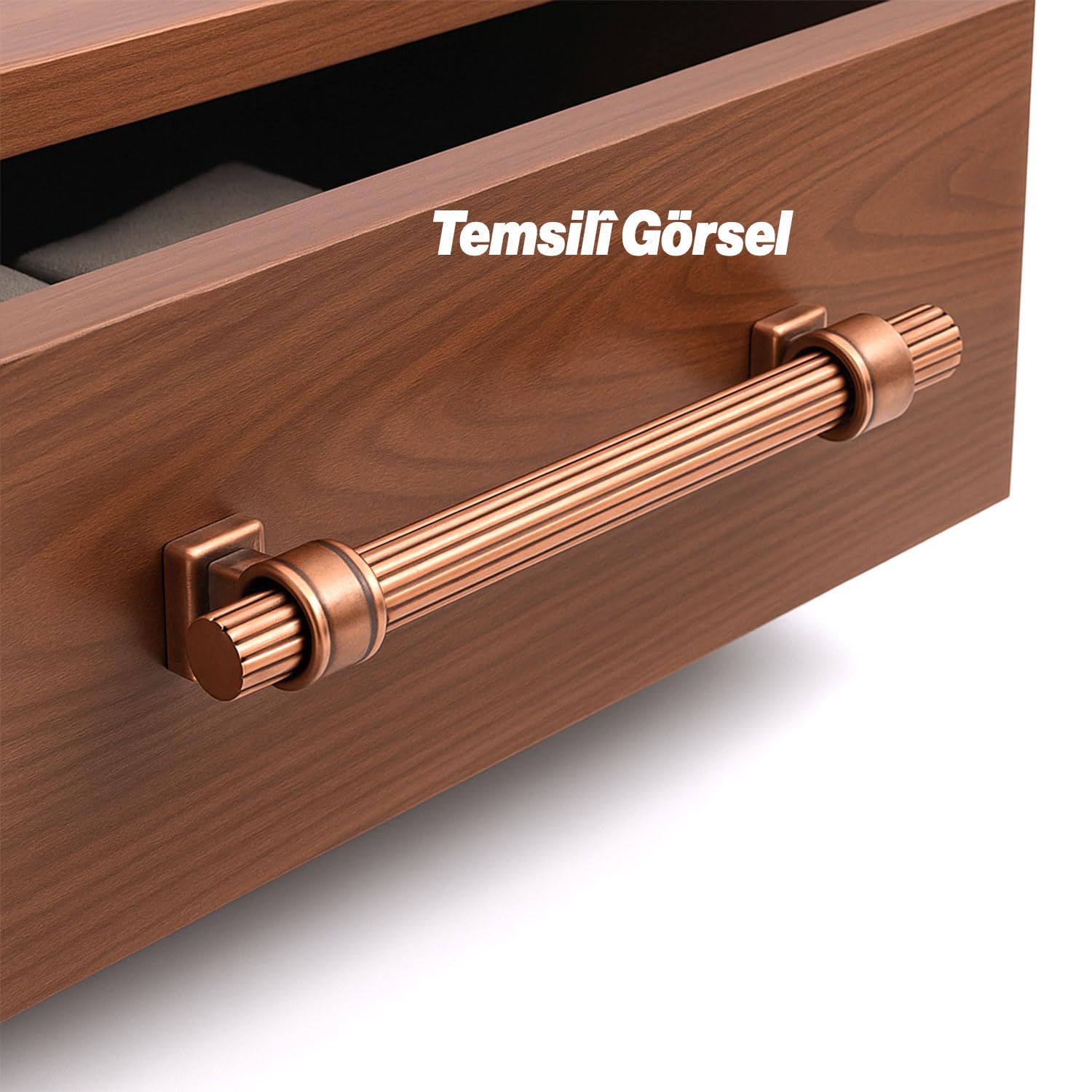 Hisar 320 mm Soft Antik Metal Çizgili Kulp Kulpu Kulpları Mobilya Çekmece Dolap Kapak Dayanıklı