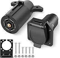 Vista 82 de Nilight Adaptador de remolque de hoja plana de 7 vías a 4 vías, carcasa de nailon resistente a prueba de agua, conector de cableado de 7 pines a 4