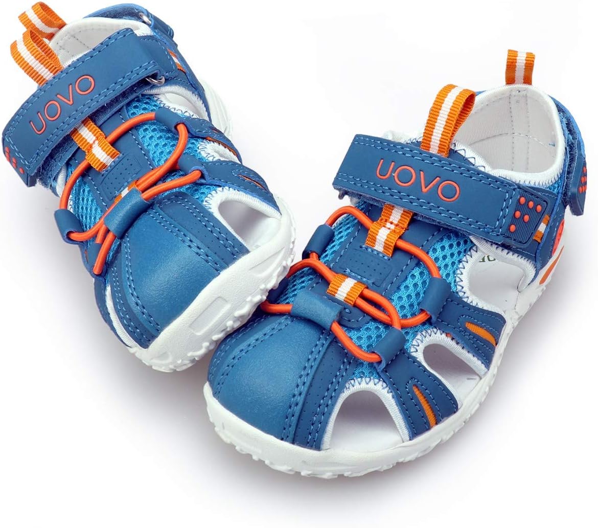 Boys Sandals Closed Toe Outdoor Sandals Trekking Hiking Sandals Athletic Summer Shoes Size 7 Toddler to 5 Big Kids
