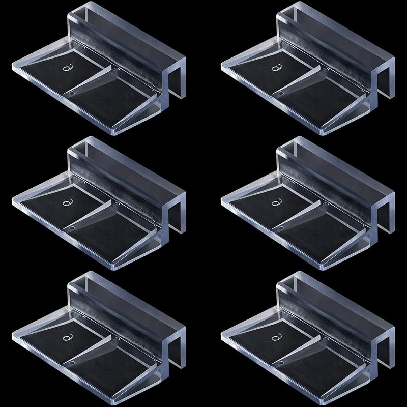 Clipes para Tampa de Aquário em Acrílico Transparente OIIKI para Vidro de 5–6 mm, Pacote com 6
