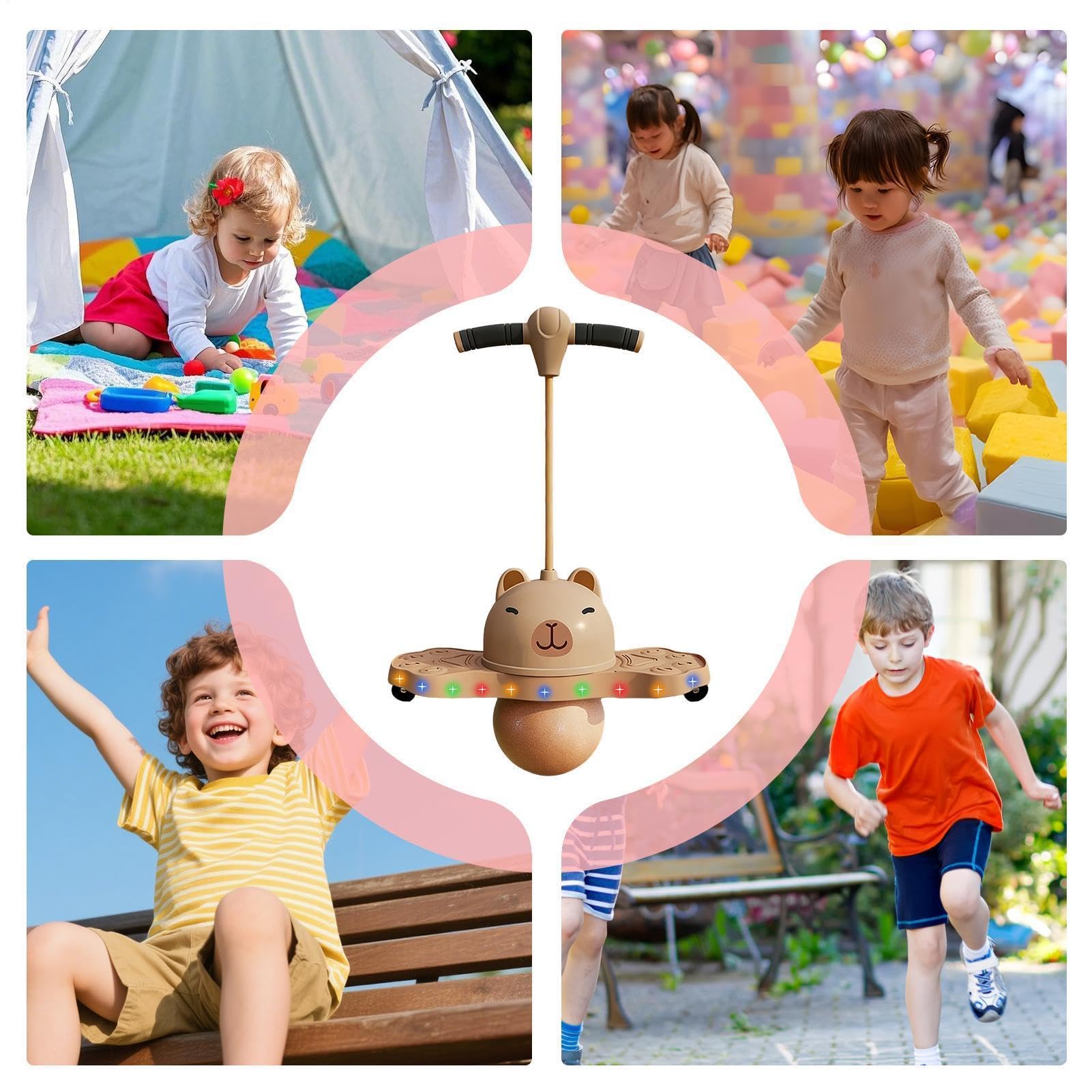 Balance Football per bambini | Giocattolo luminoso per saltare in alto, per bambini, ragazzi, casa, soggiorno, giardino, parco giochi, fitness