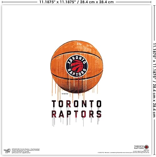 Miniatura 6 de Trends International Gallery Pops NBA Toronto Raptors - Arte de pared de baloncesto por goteo, versión sin marco, 12 x 12 pulgadas