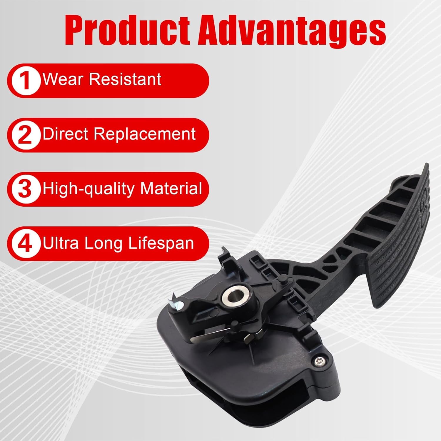FZJDSD Golf Cart Accelerator Pedal Assembly Compatible with Club Car 2009-Up Precedent/Tempo/Onward Gas Models,Generation 2 Gas Golf Cart Golf Cart Accelerator Assembly Pedal Gen 2 102595502 102595601
