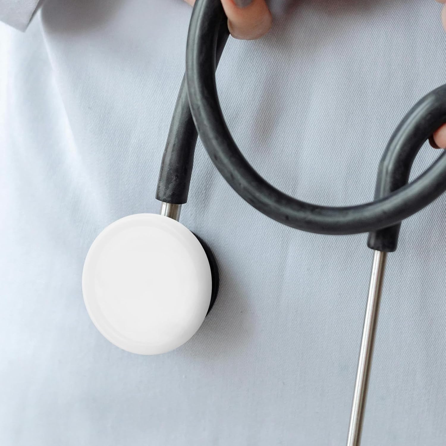 20pcs White Silicone Stethoscope Covers Sleeve Protective Kit, Grade Stethoscope Replacement Parts for Healthcare Professionals