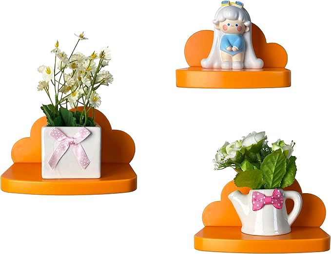 Veluckin Small Floating Shelves Mini Cloud Shelves Hanging