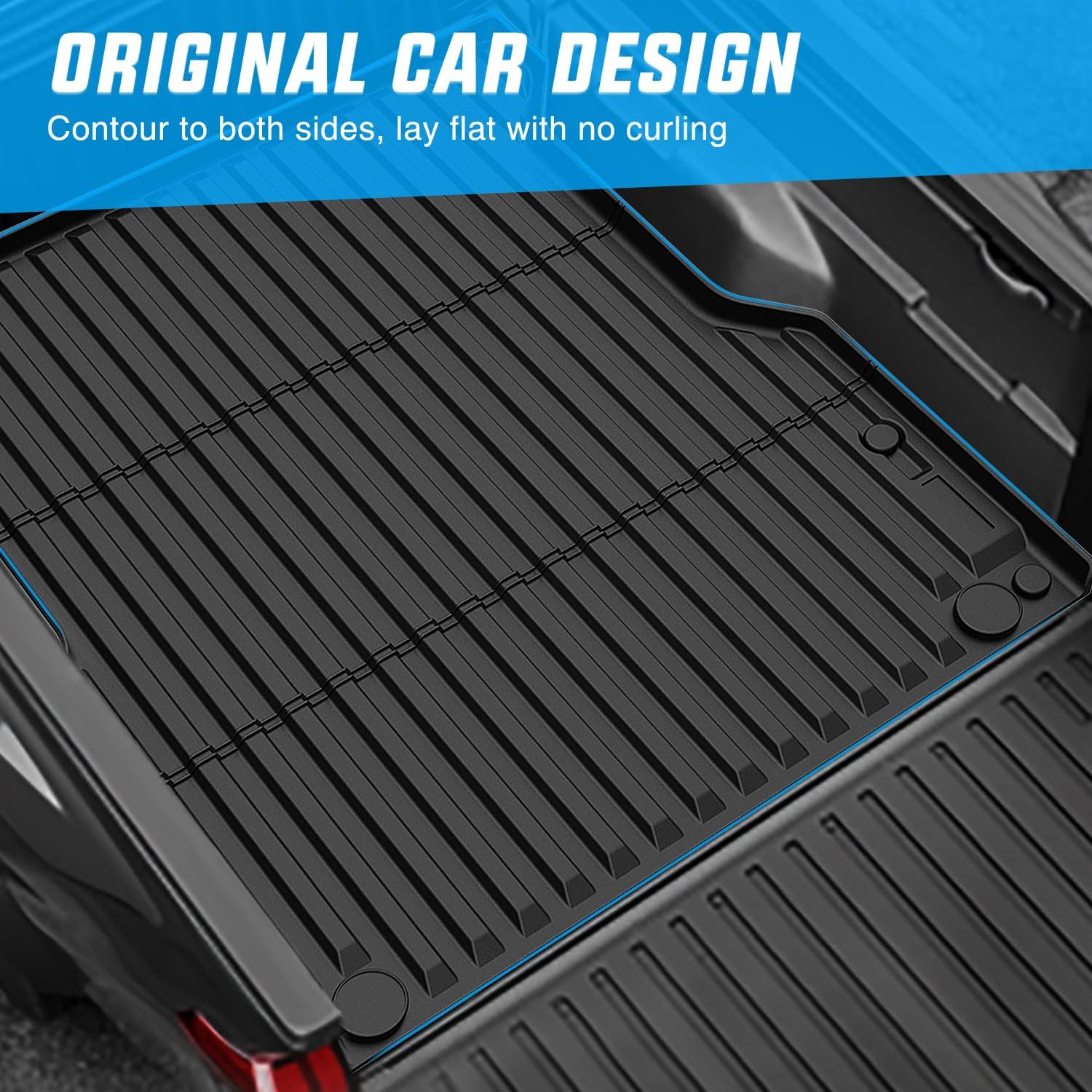 Nilight Truck Bed Mat Compatible with 2024-2026 Toyota Tacoma 5 FT Accessories, Heavy-Duty TPE Thicken Edge Design, Non-Slip, All Weather Protection Pickup Liner, 1-Pack (Not Fit Drop-in Bed Liners)