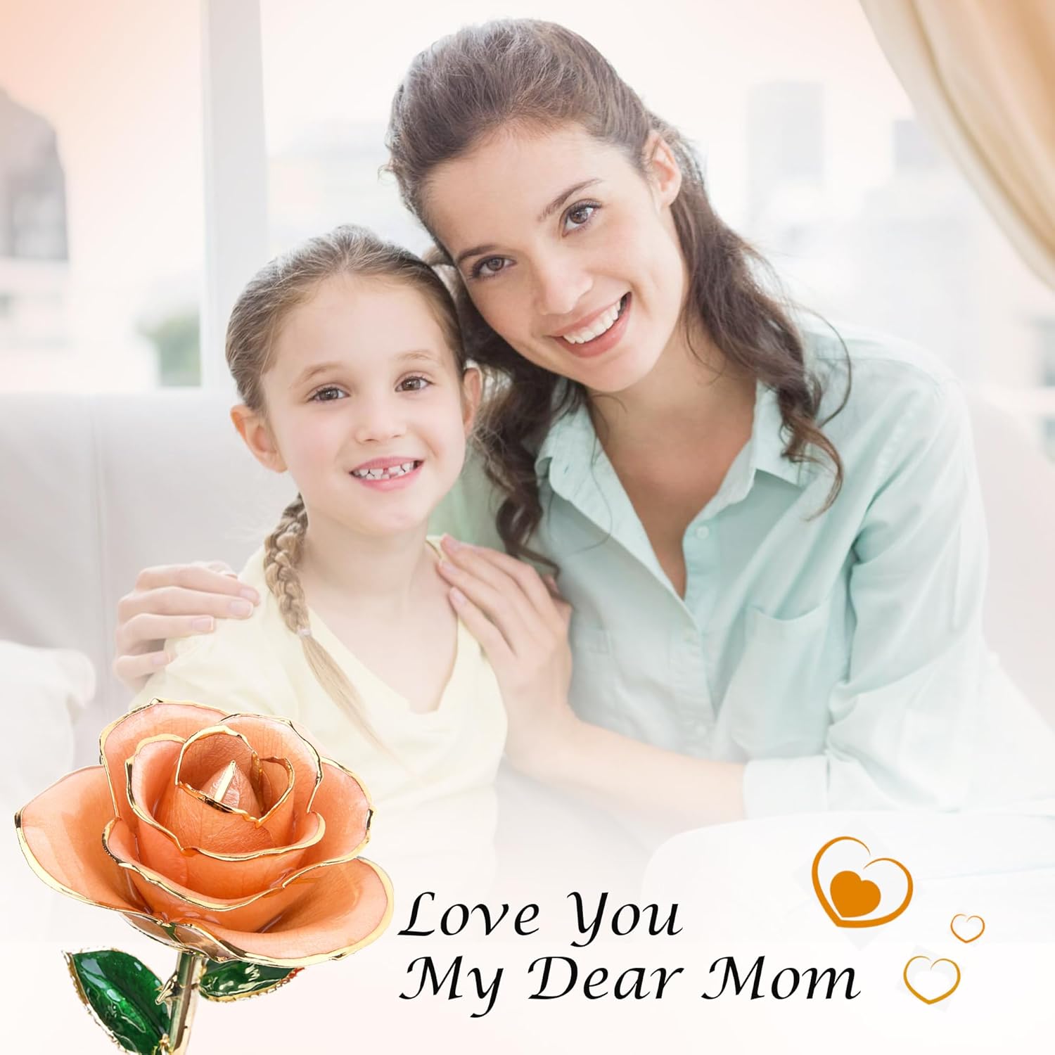 Sinvitron Gold Dipped Infinity Rose Forever Flower Decor, Resin Preserved Real Rose Birthday Gift for Women, Anniversary Present for Mom (Pink) - Image 6