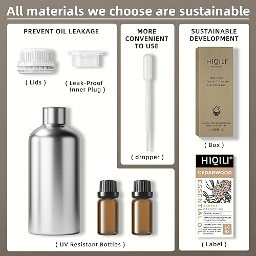 Miniatura 462 de HIQILI Aceite esencial de albahaca de 1 fl oz, 100% puro sin diluir para la piel, difusor, 1.0 fl oz