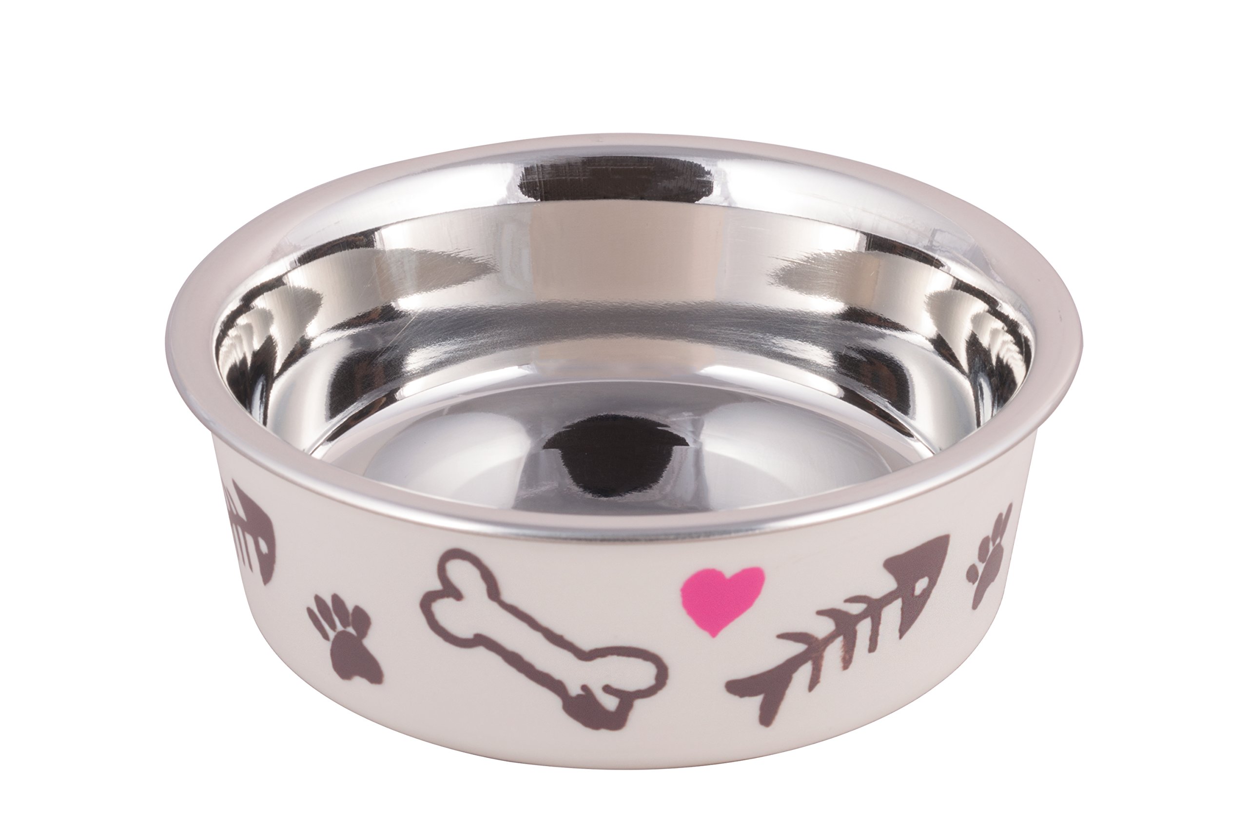 Bow-Wow Stainless Steel Bunny Anti Skid Pet Food & Water Bowl 900 ml