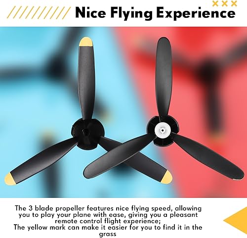 Miniatura 4 de Poen 3 juegos de hélice de avión RC de 3 palas de repuesto compatible con 761-12 control remoto avión Spitefire avión controlado por radio con