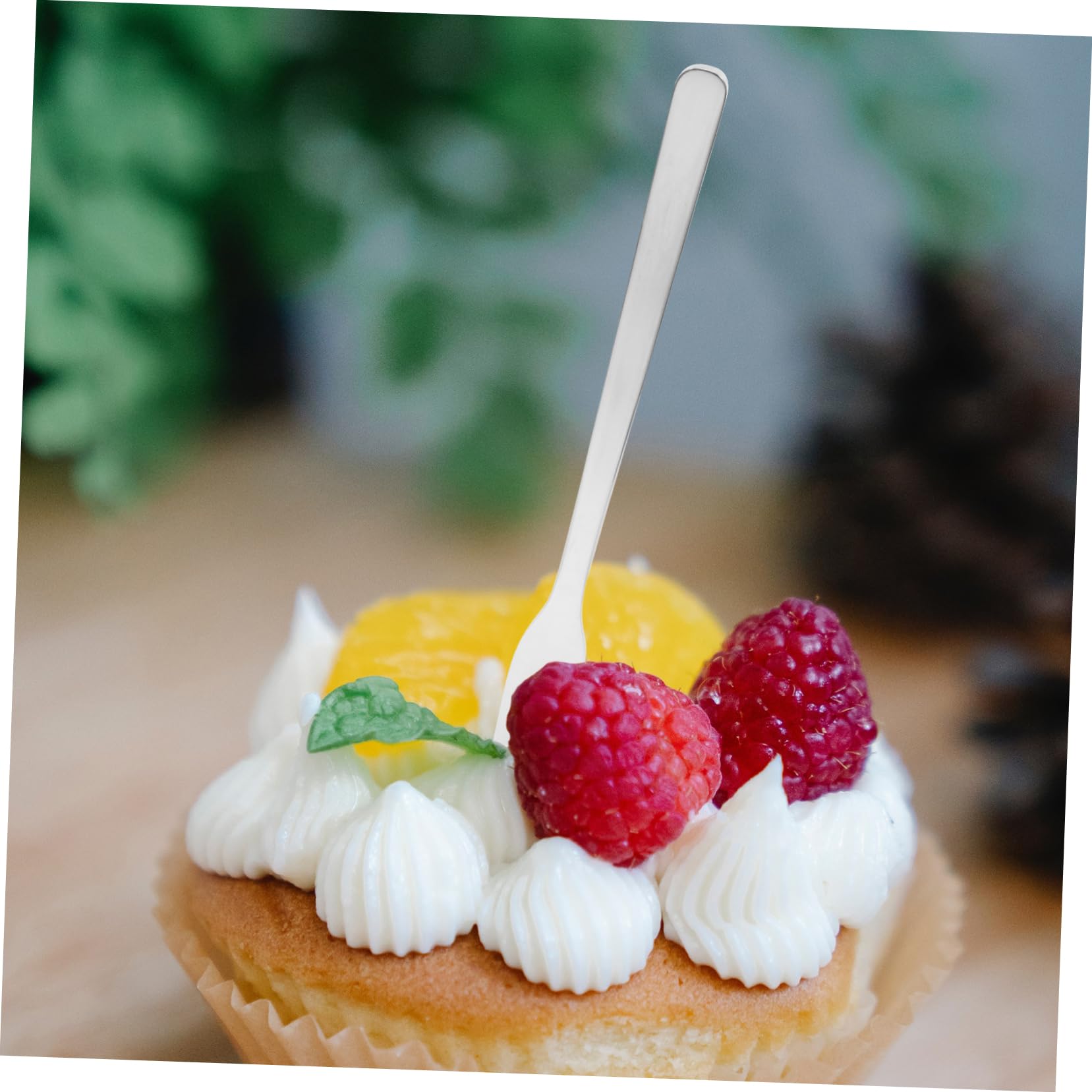 PLAFOPE 8 pezzi Forchette da Frutta in Inossidabile Design Ergonomico per Dessert Antipasti e Insalate Piccole Forchettine Resistenti ed Eleganti per Tavola