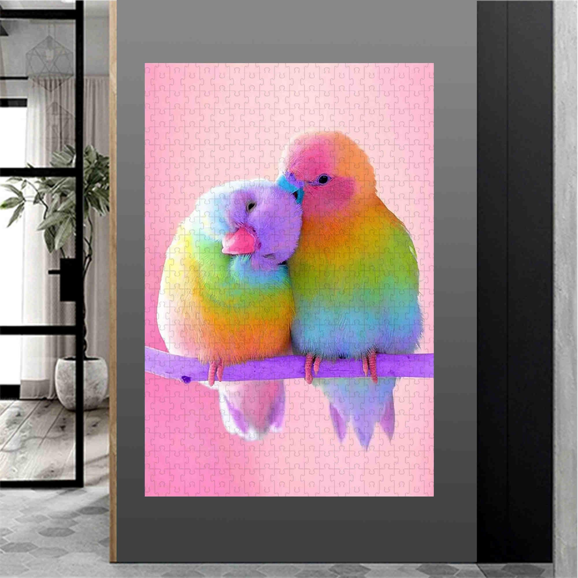 Puzzle da 1000 pezzi per adulti con uccelli, in legno, per