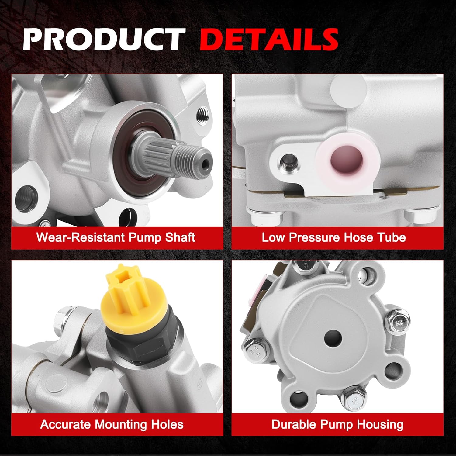 21-5875 Power Steering Pump Fit for Corolla 1993-1997 1.8L L4, for Corolla 1994-1997 1.6L L4, for Prizm 1993-1997 1.6L L4, Power Assist Pump Replace for 21-5875, 94852766, 4432012321