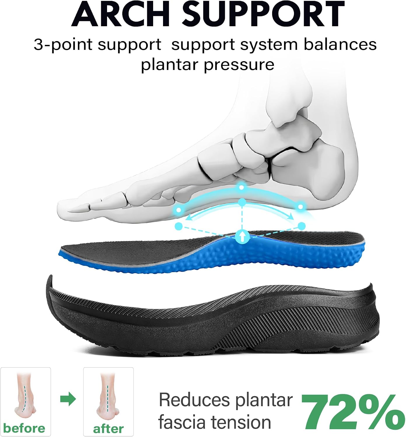 JACKSHIBO Wide Toe Box Shoes Men Arch Support Slip On Zero Drop Sneakers