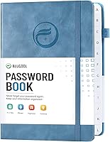 Vista 19 de Libro de contraseñas con pestañas alfabéticas, protector de contraseñas de tapa dura, organizador de cuadernos de contraseñas para computadora