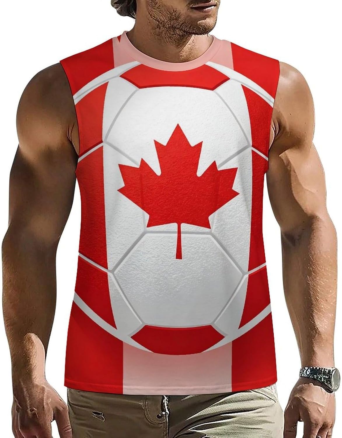 Canada Soccer Flag Men's Sleeveless Shirt Small