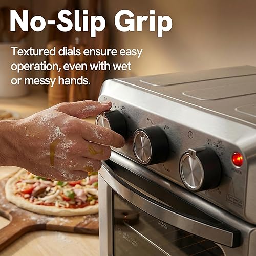 Miniatura 5 de VAL CUCINA Combo de horno tostador y freidora de aire 6 en 1, compacto horno de convección de encimera pequeño de 12.7 cuartos de galón, se adapta a