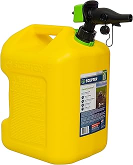 Scepter FSCD552 Fuel Container with Spill Proof SmartControl Spout, Yellow Diesel Can, 5 Gallon