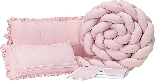 Kit Berco Slim Linho Rosa Mescla 06 Peças