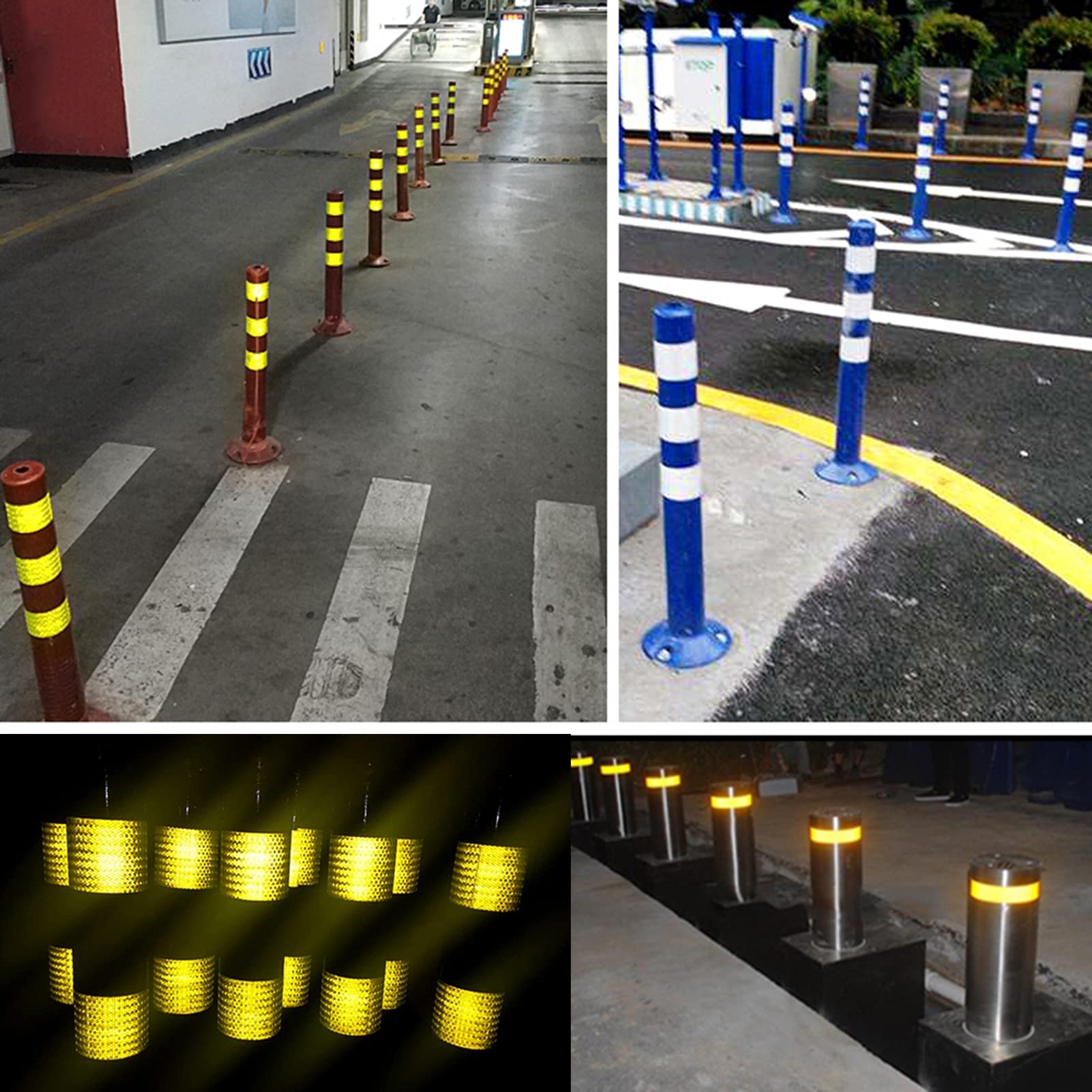 Cinta reflectante de alta visibilidad, autoadhesiva, de advertencia de peligro for señalización exterior.(Oranje)