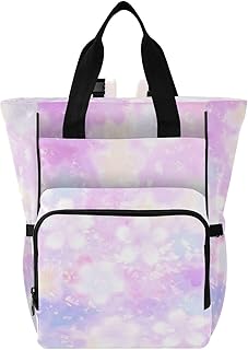 OWFKAY Mochila para pañales para bebé, multifunción, con bolsillos aislados, color rosa colorido, Rosa colorido, Talla única