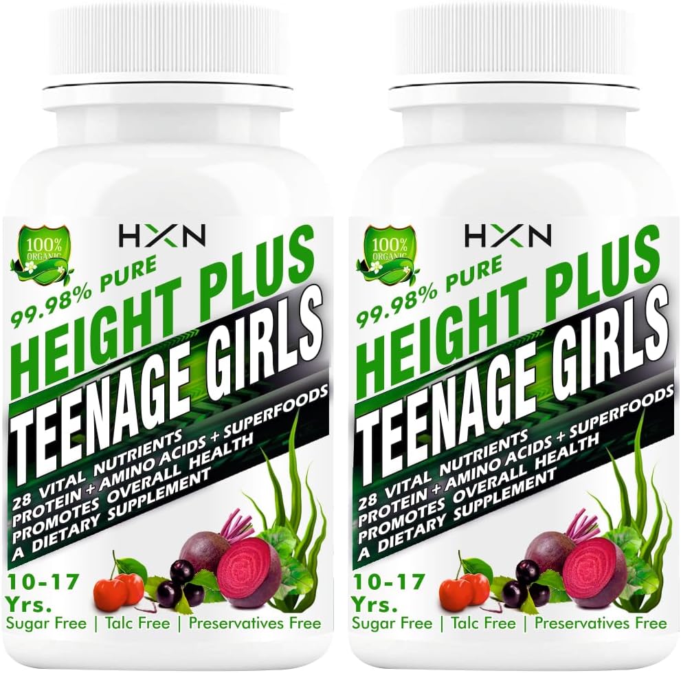 HXN Height Increase medicine For Girls With Amino Acids, Growth Superfood Supplement For good health-120 Tablets (No Capsules)