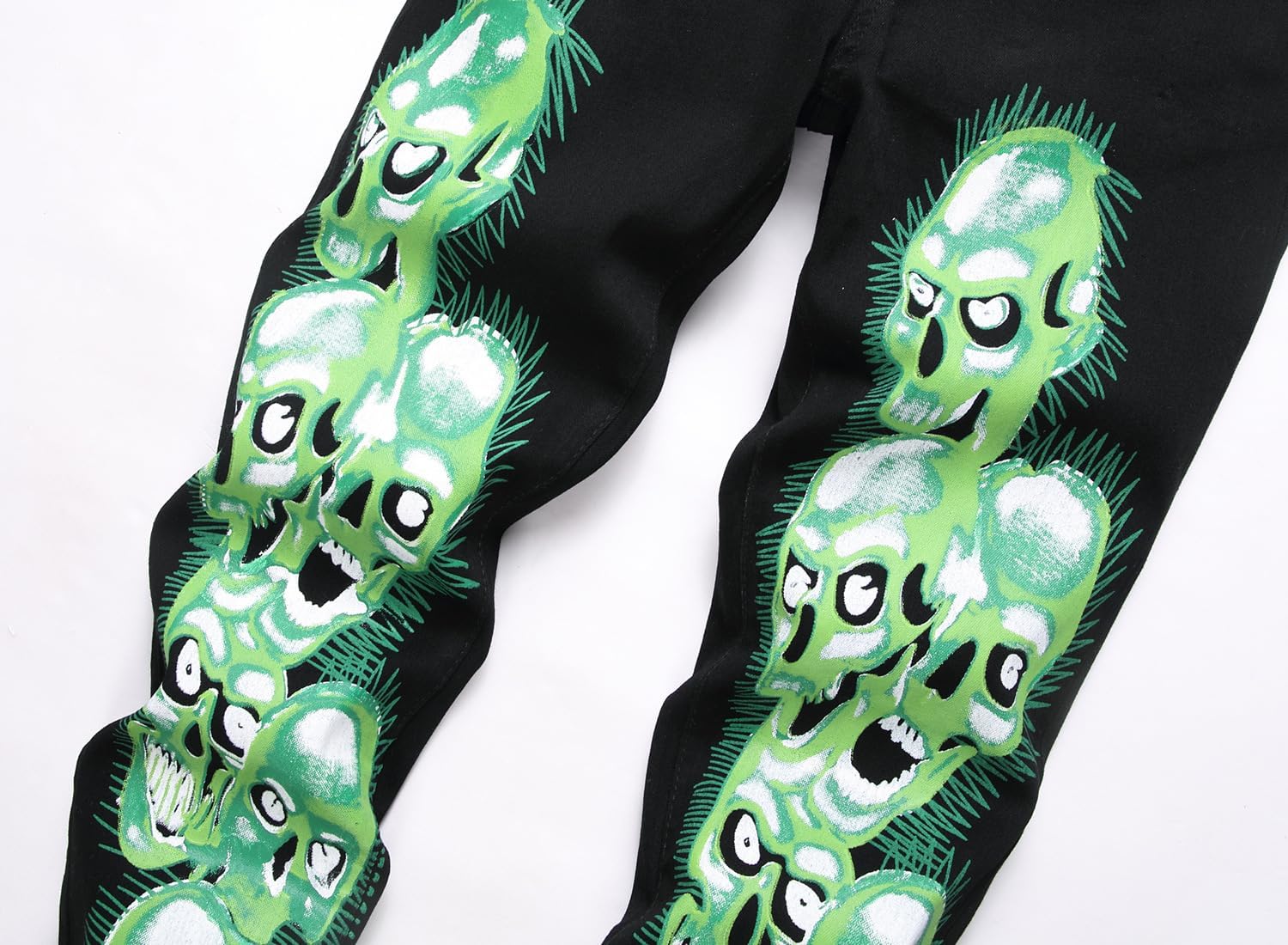 Enrica Men's Casual Printed Jeans Skinny Denim Pants - Image 4