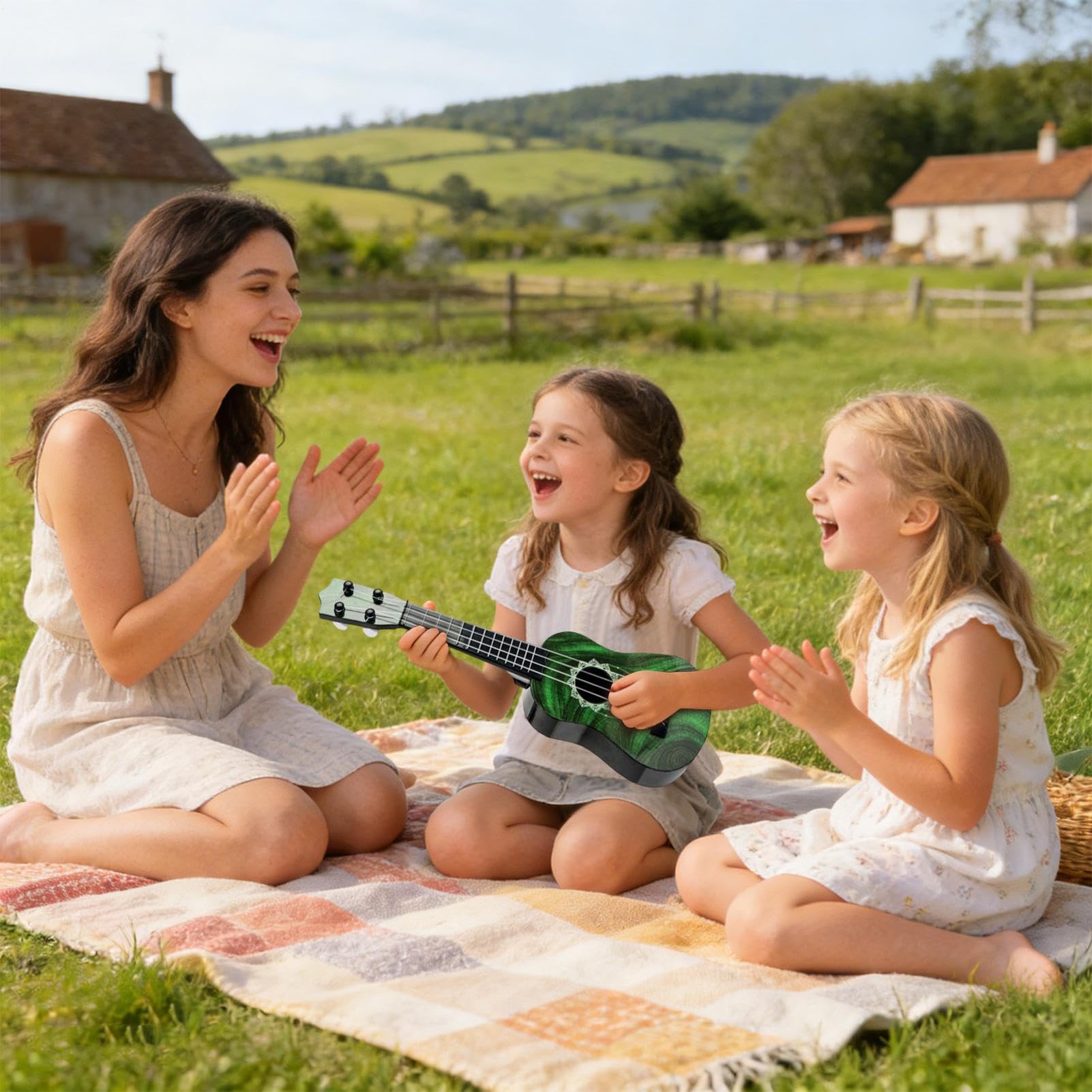 Ukulele para Principiantes,de 4 Cuerdas para Iniciación | Juguete Instrumento Educativo - para Estudiantes, hogar, Aula, Sala de Juegos, , Escuela, niños y niñas, — view 3