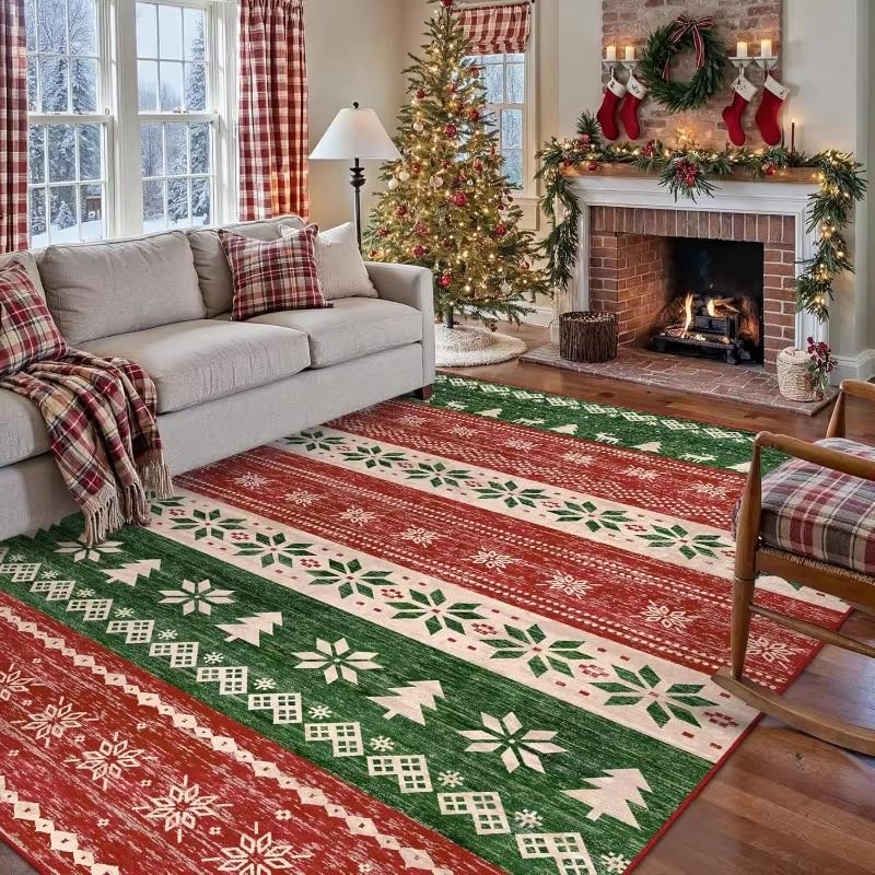 Tapis de bureau de Noël antidérapant pour éviter les glissades
