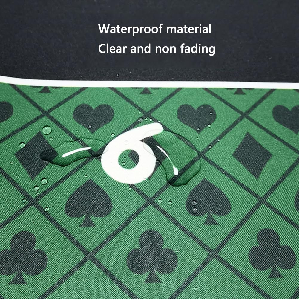 Tapis de Poker, Tapis de Table Poker 120 x 60 cm, Plateau Pliable for 8 à 10 Joueurs